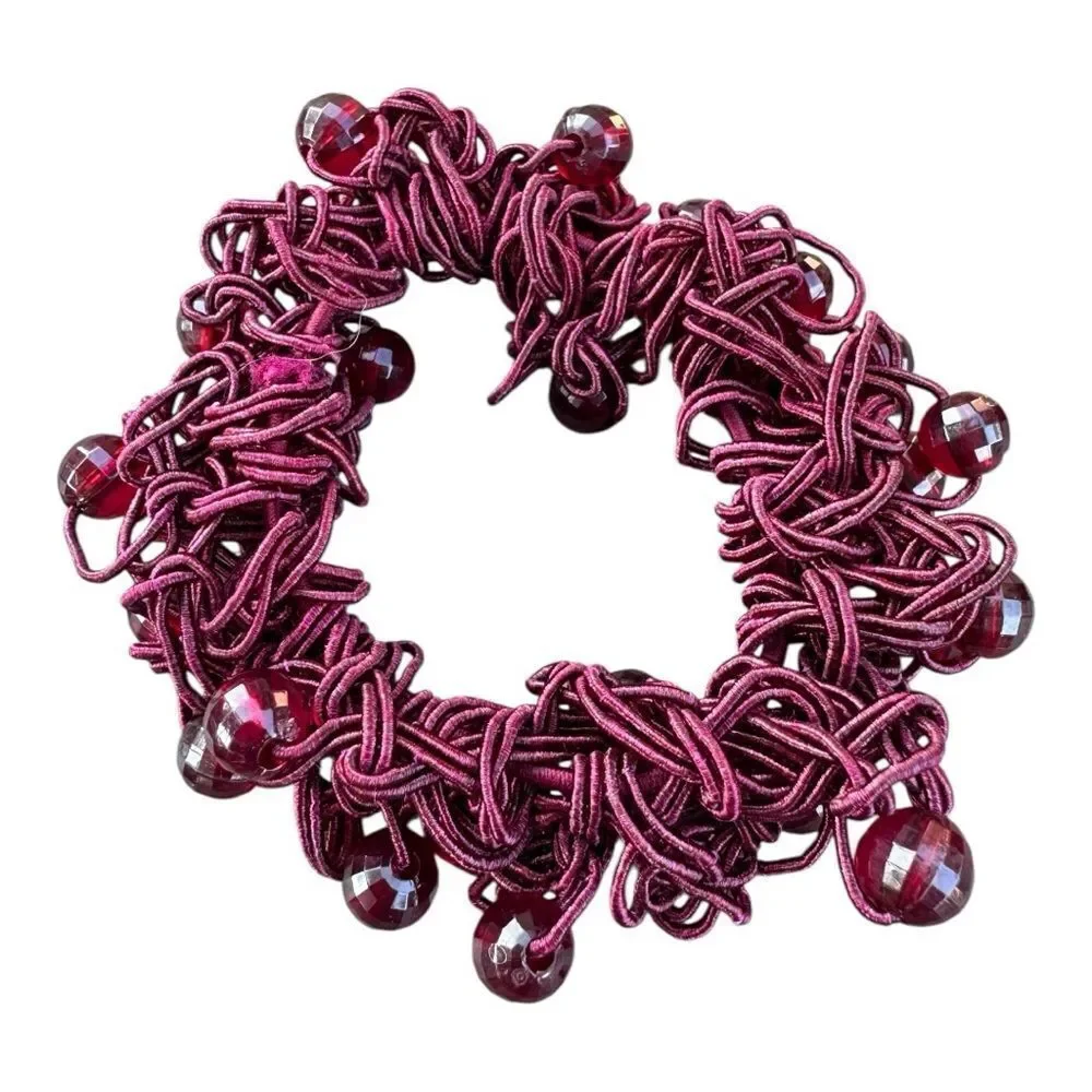 3 Gorgeous Stretch Beaded Hair Scrunchies